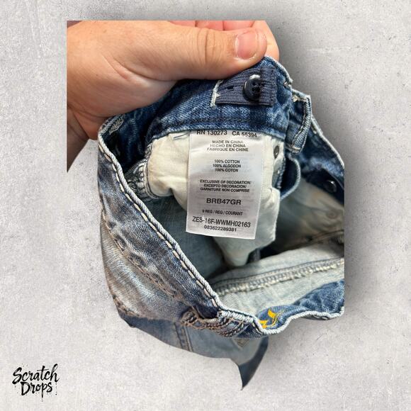 Rock 47 Denim Wrangler Slim Bootcut Youth Jeans Size 26 x 24 Classic Blue Wash - Picture 2 of 4